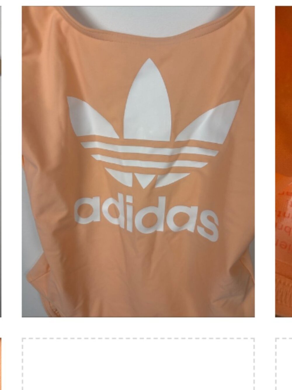 ADIDAS NEW Trefoil Logo One Piece Peachy Dusty Pink Swimsuit size small - Picture 4 of 7